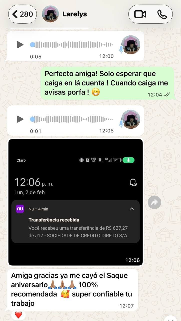 Captura real de una conversación de WhatsApp con un cliente atendido por Laleshka D’Lima