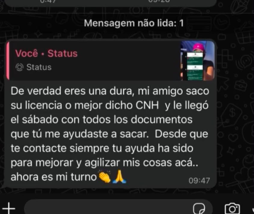 Captura real de una conversación de WhatsApp con un cliente atendido por Laleshka D’Lima